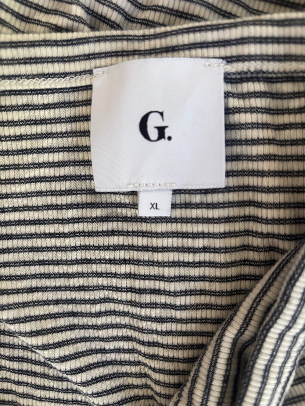 G Label By Goop Black White Striped Johnson Halterneck Bodysuit - Picture 5 of 5